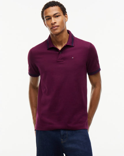 Tommy Flag Polo in Calypso Berry