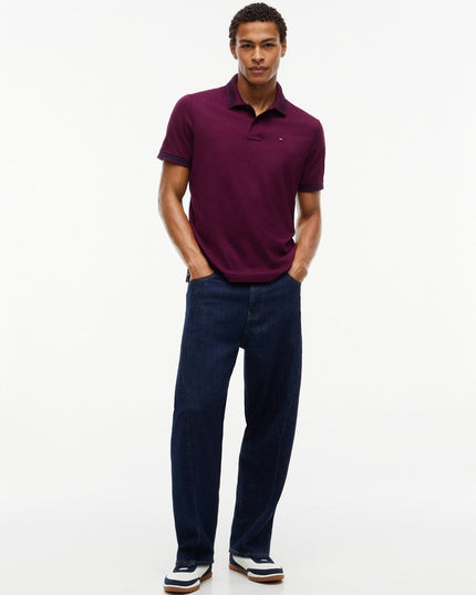 Tommy Flag Polo in Calypso Berry