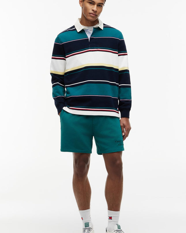 Tommy Jeans Striped Rugby Top - Dark Night Navy Multi