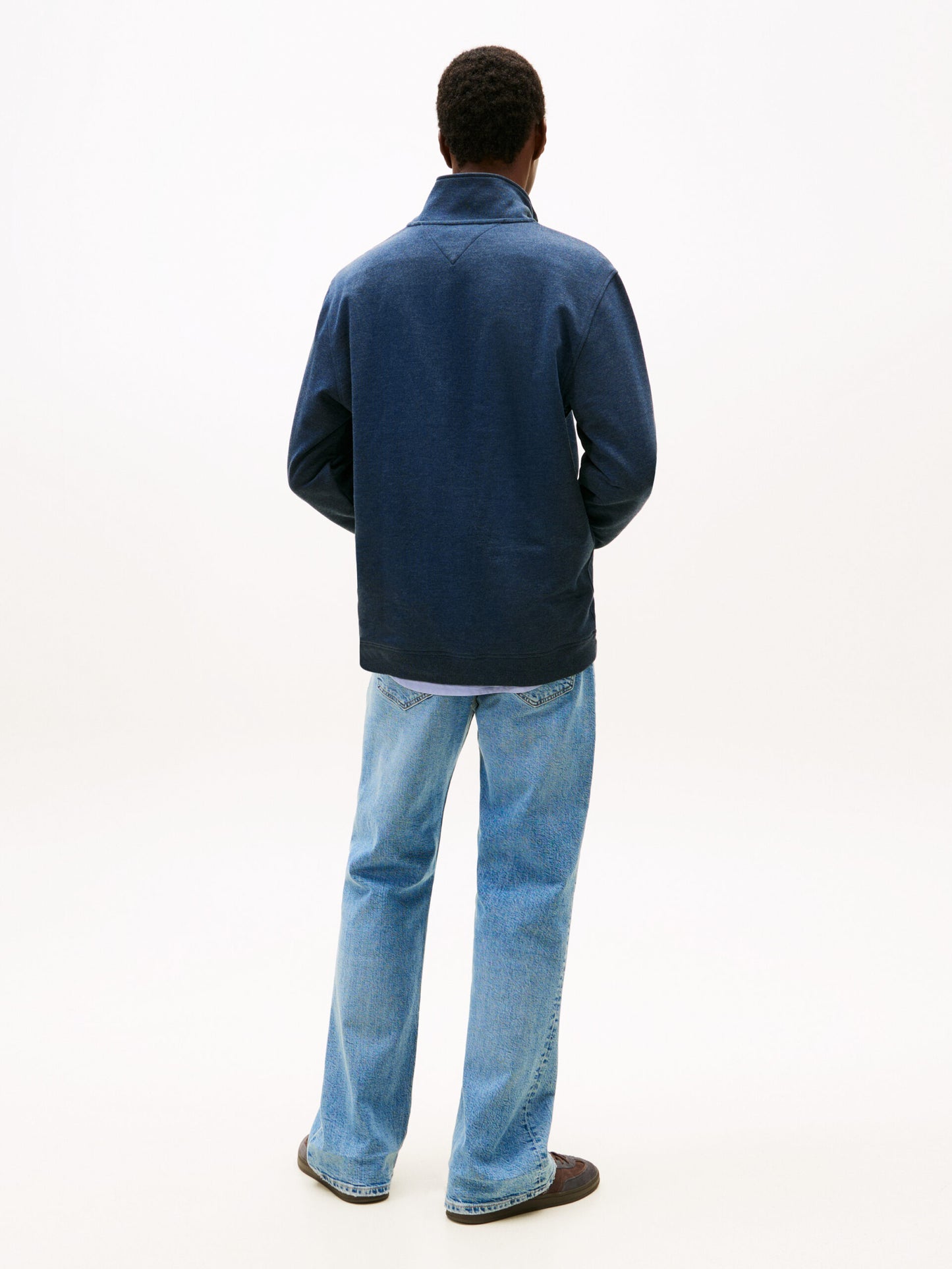 Tommy Badge Quarter-Zip Jumper - Dark Night Navy