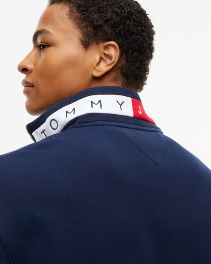 Tommy Badge Relaxed Quarter-Zip Sweatshirt