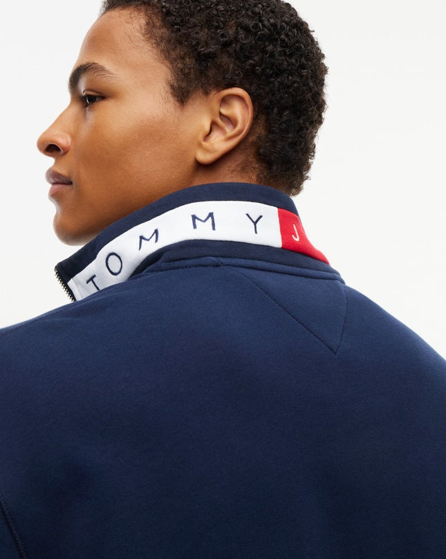 Tommy Badge Relaxed Quarter-Zip Sweatshirt