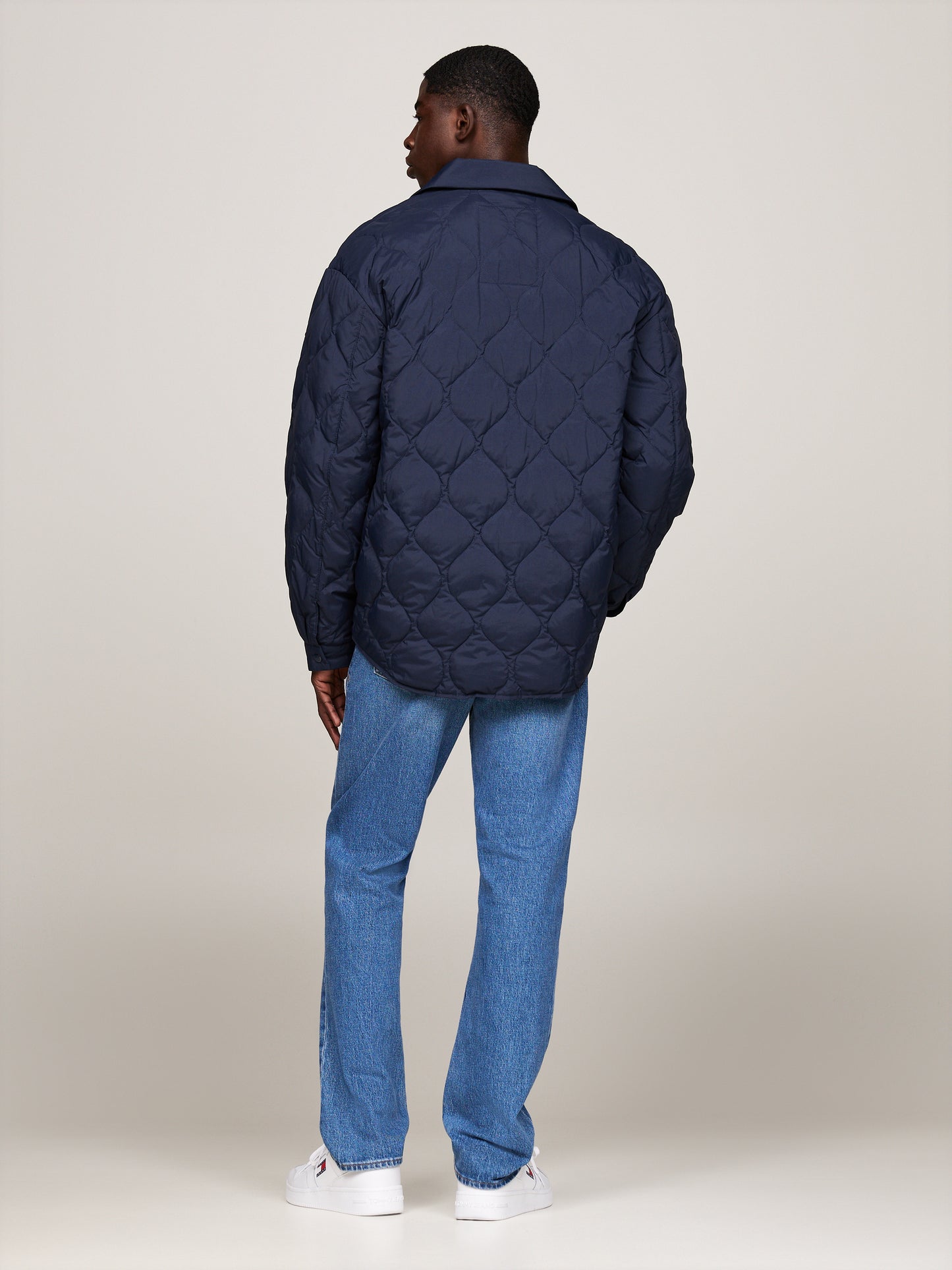 Tommy Jeans Mens Quilted Shacket - Dark Night Navy