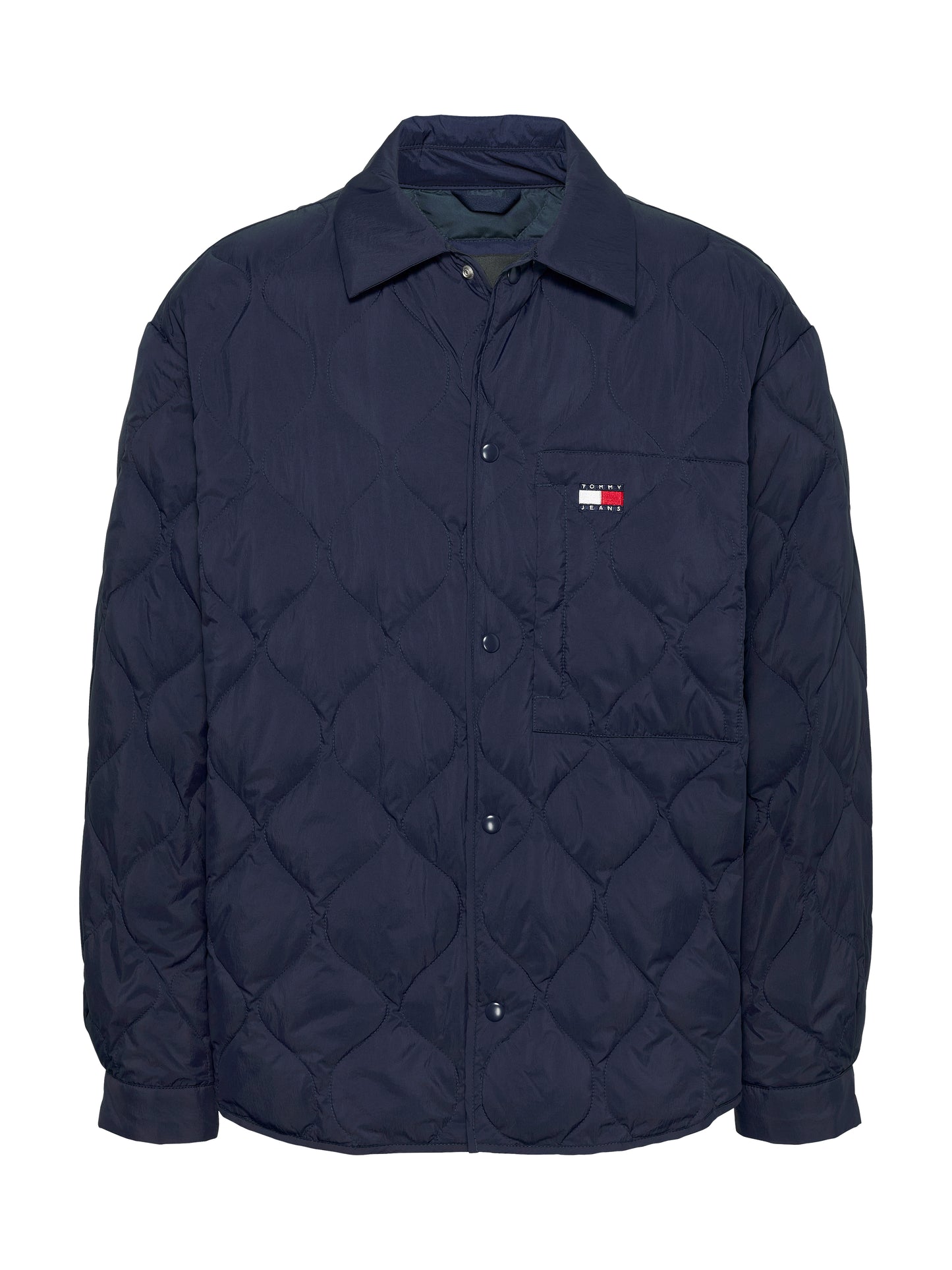 Tommy Jeans Mens Quilted Shacket - Dark Night Navy