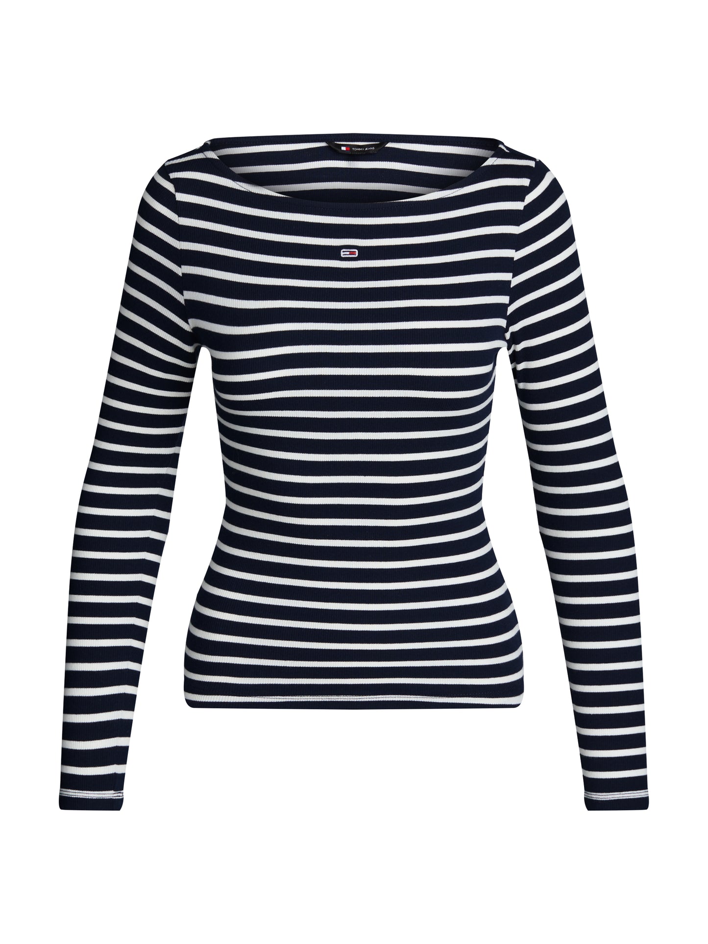 Tommy Jeans - Breton Stripe Long Sleeve Tee - Dark Night Navy