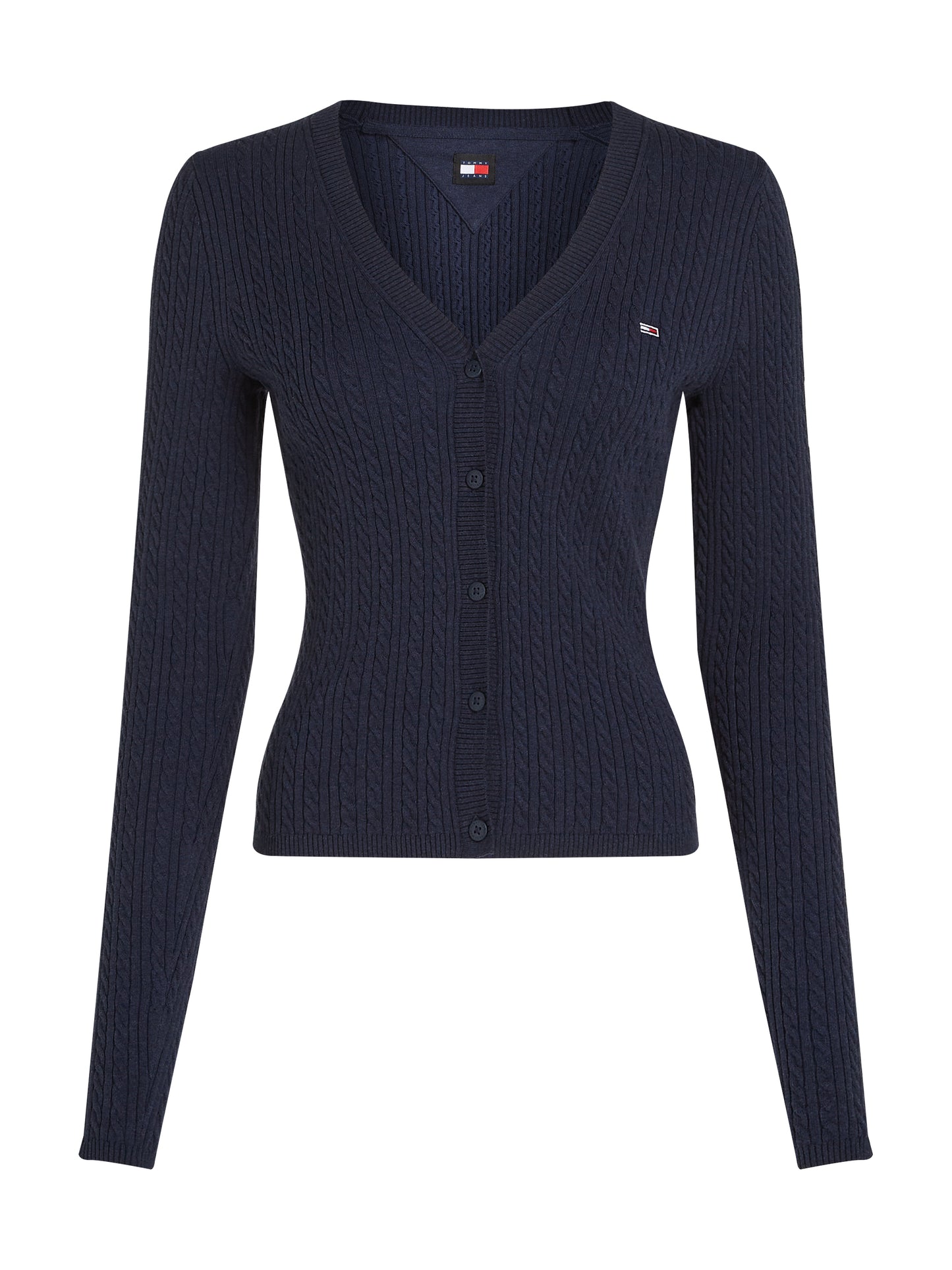 Tommy Jeans - Essential Cable Knit Cardi - Dark Night Navy