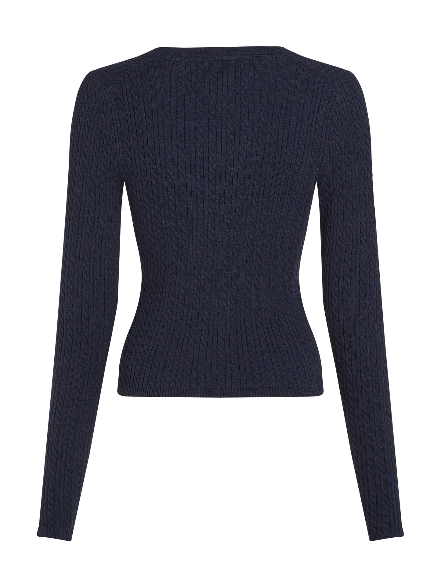 Tommy Jeans - Essential Cable Knit Cardi - Dark Night Navy