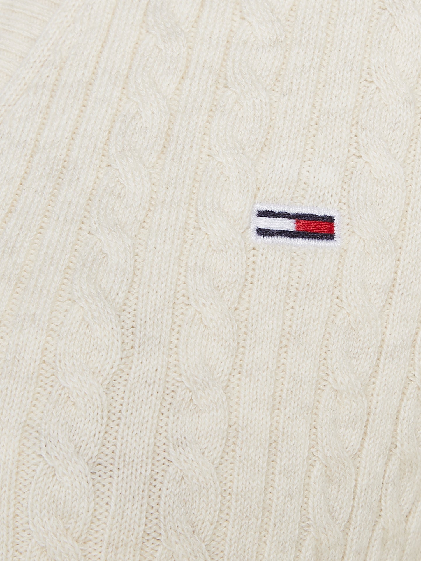 Tommy Jeans - Essential Cable Knit Cardi - Ancient White