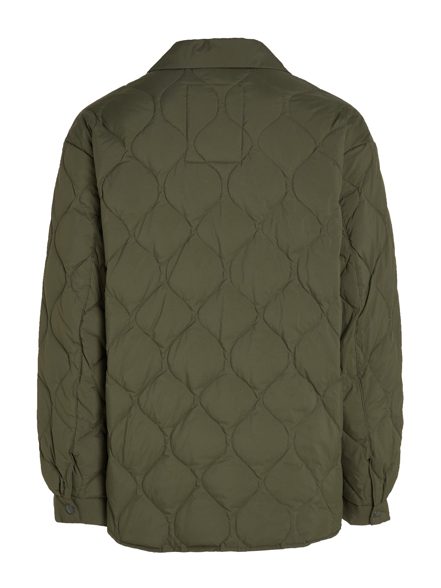 Tommy Jeans Mens Quilted Shacket - Fatigue Green