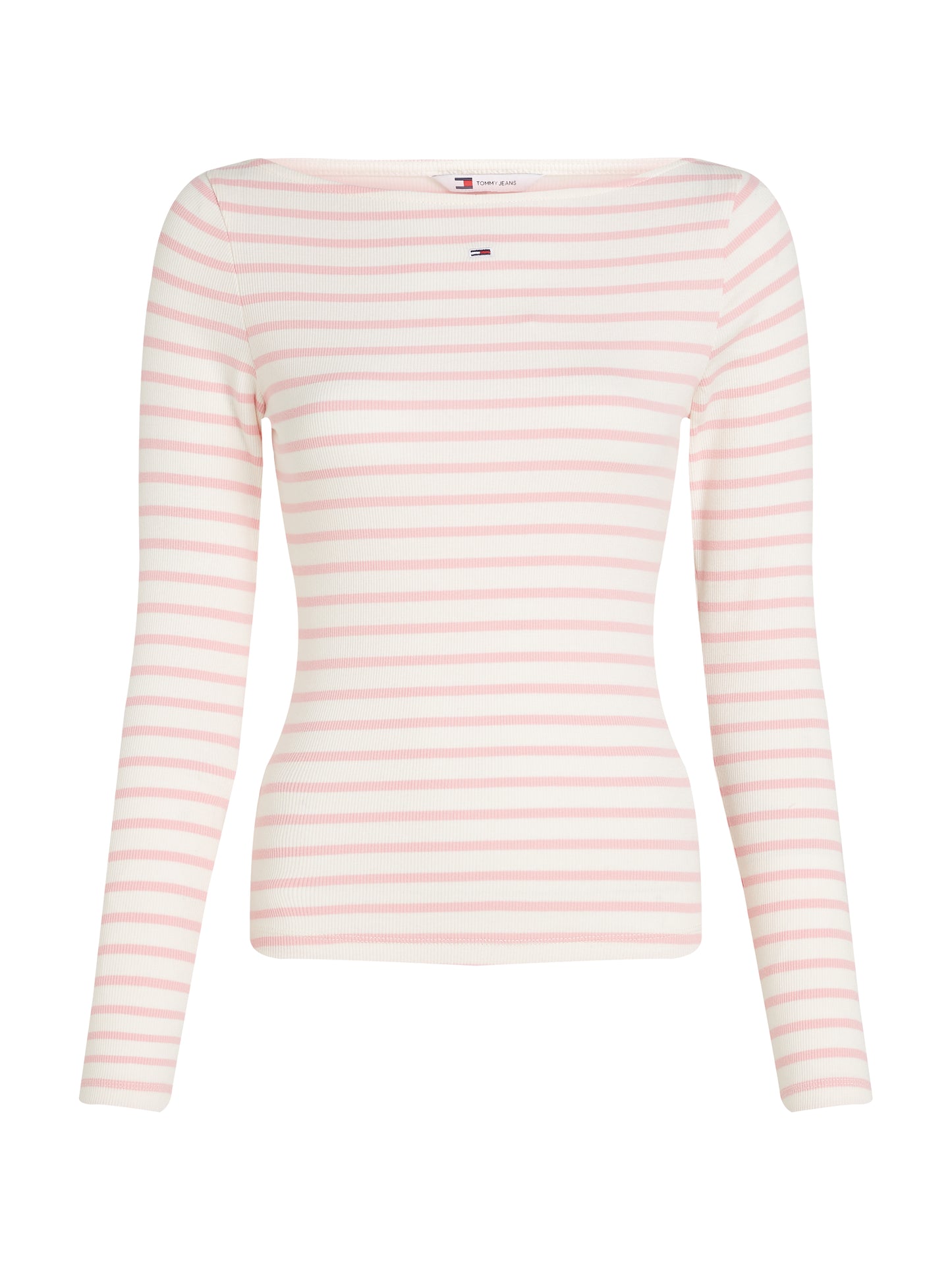 Tommy Jeans - Breton Stripe Long Sleeve Tee - Ballet Pink