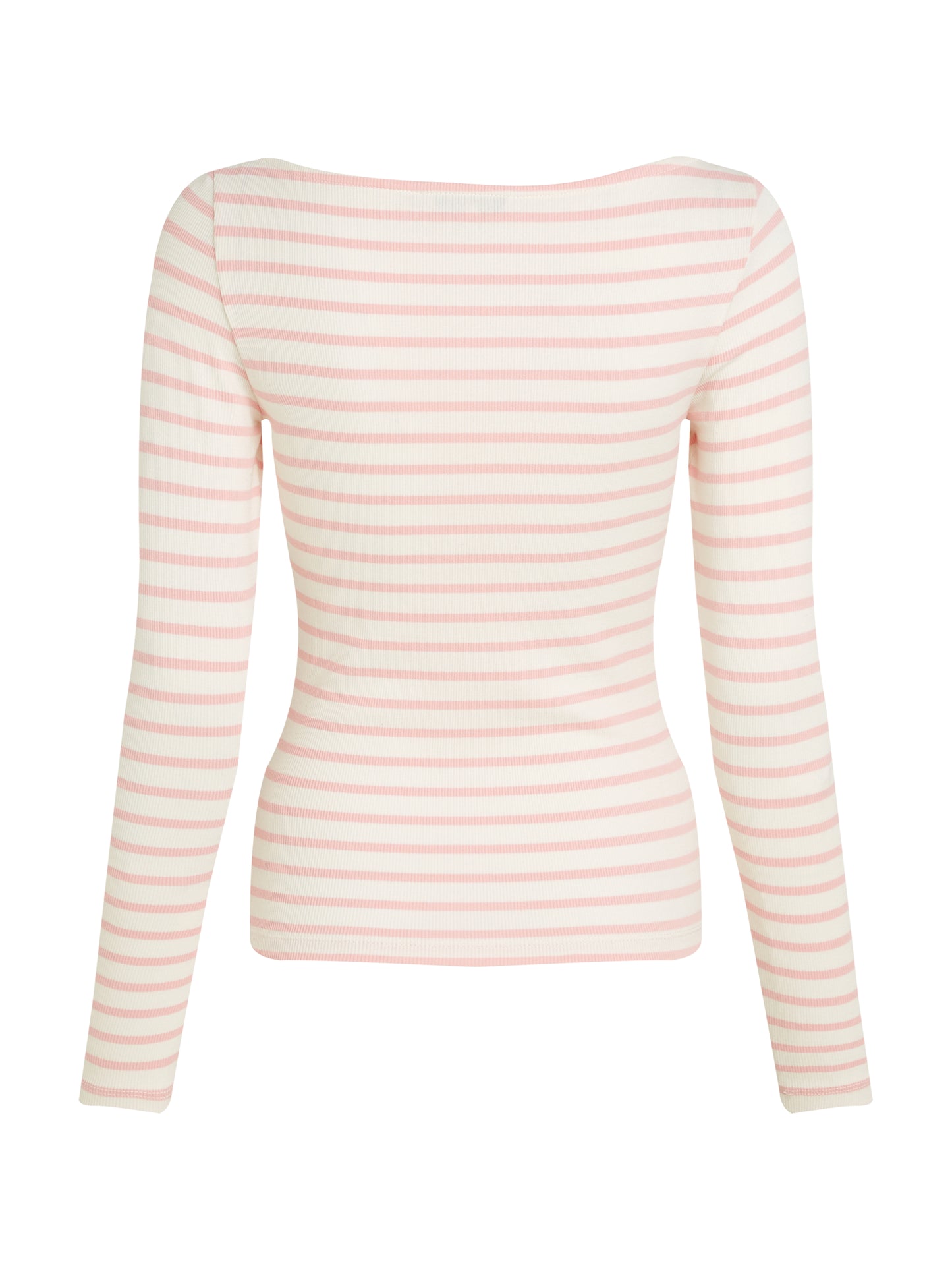 Tommy Jeans - Breton Stripe Long Sleeve Tee - Ballet Pink