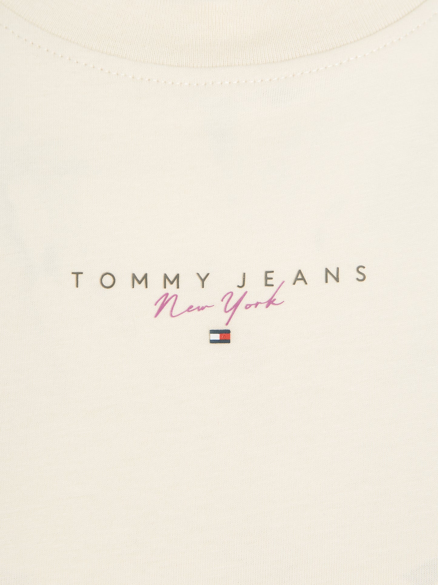 Tommy Jeans Regular Essential Linear Micrologo T-Shirt - Newsprint