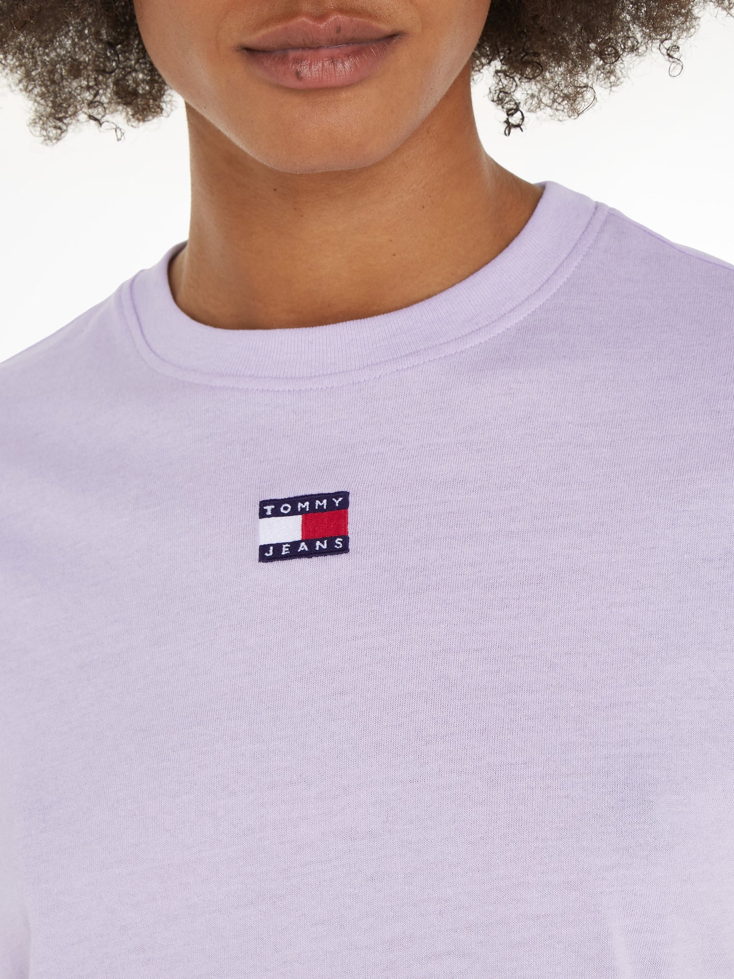 Tommy Jeans Classic Fit Badge Boxy T-Shirt - Lavender Flower