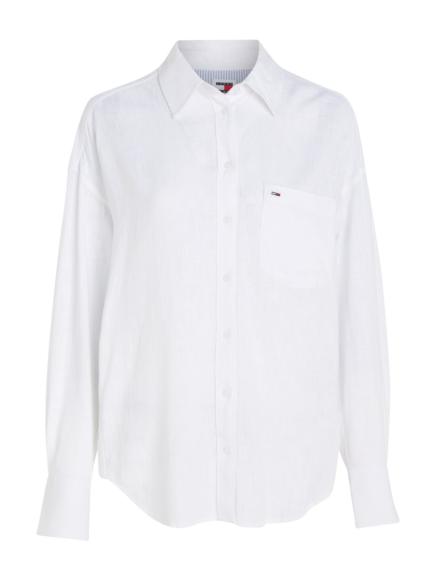 Tommy Jeans Oversized Linen Shirt - White