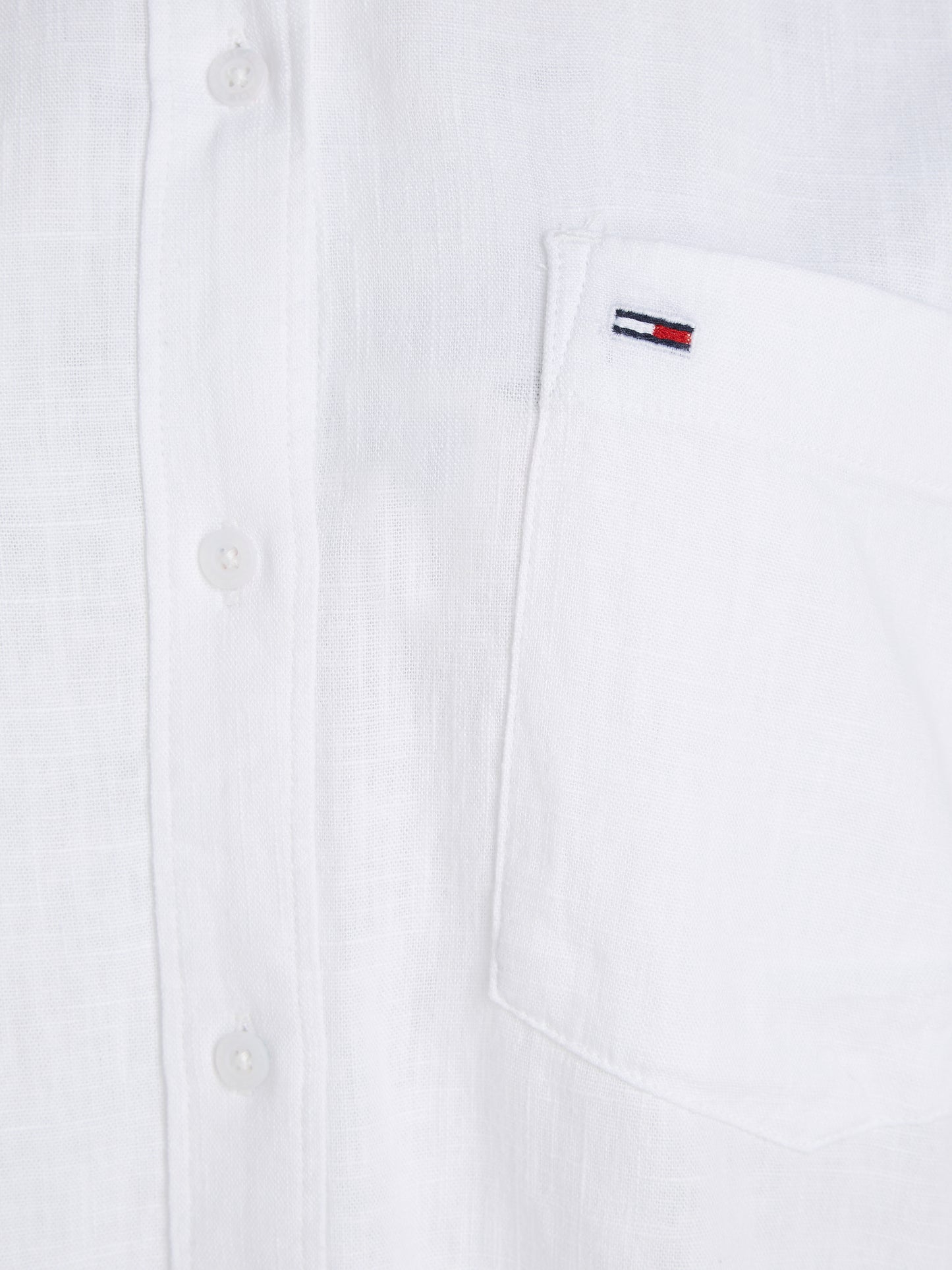 Tommy Jeans Oversized Linen Shirt - White