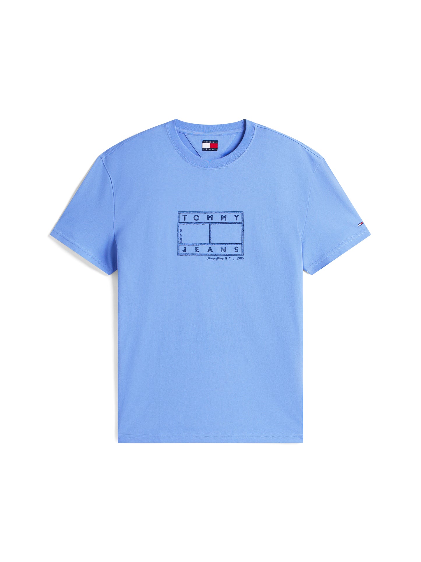 Logo Stamp Crew Neck T-Shirt - Light Horizon Blue