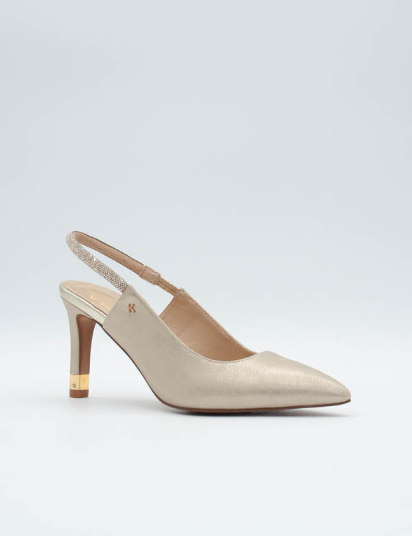 Burnett Court Heel - Gold