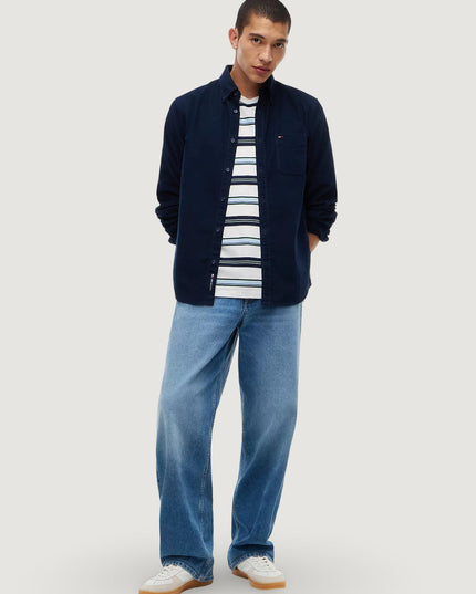 Tommy Jeans Reg Baby Cord in Dark Blue