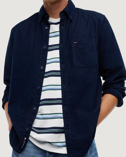 Tommy Jeans Reg Baby Cord in Dark Blue