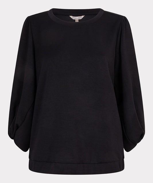 Esqualo Sweater twisted modal - Black