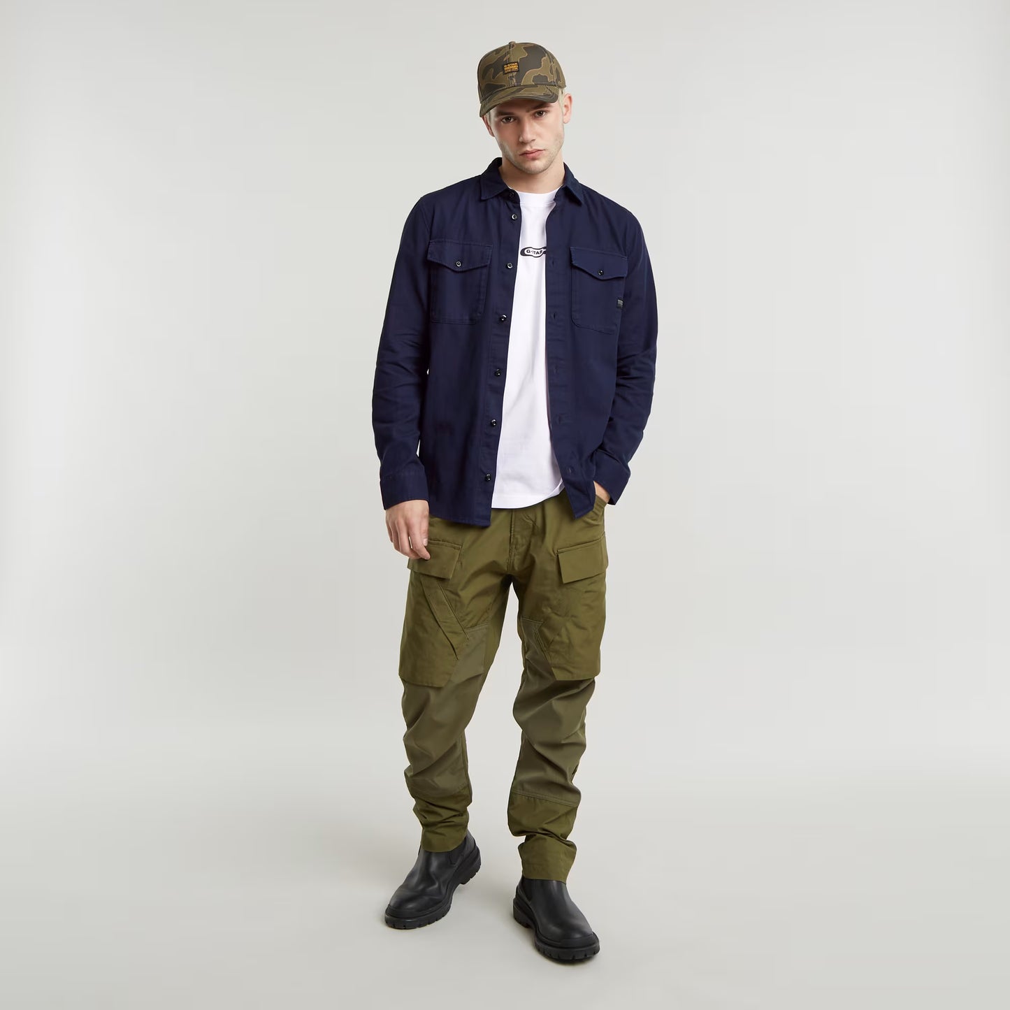 Marine Slim Shirt - Sartho Blue