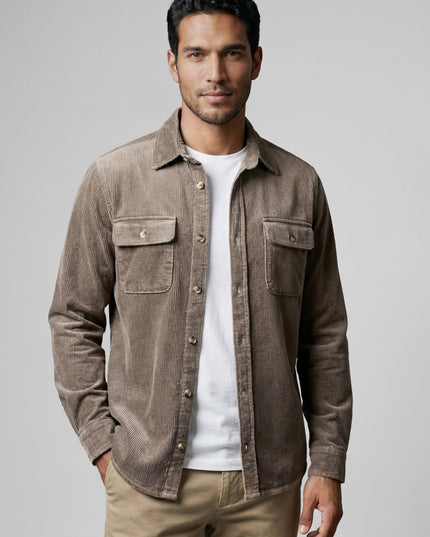 Cordury Overshirt - Brown