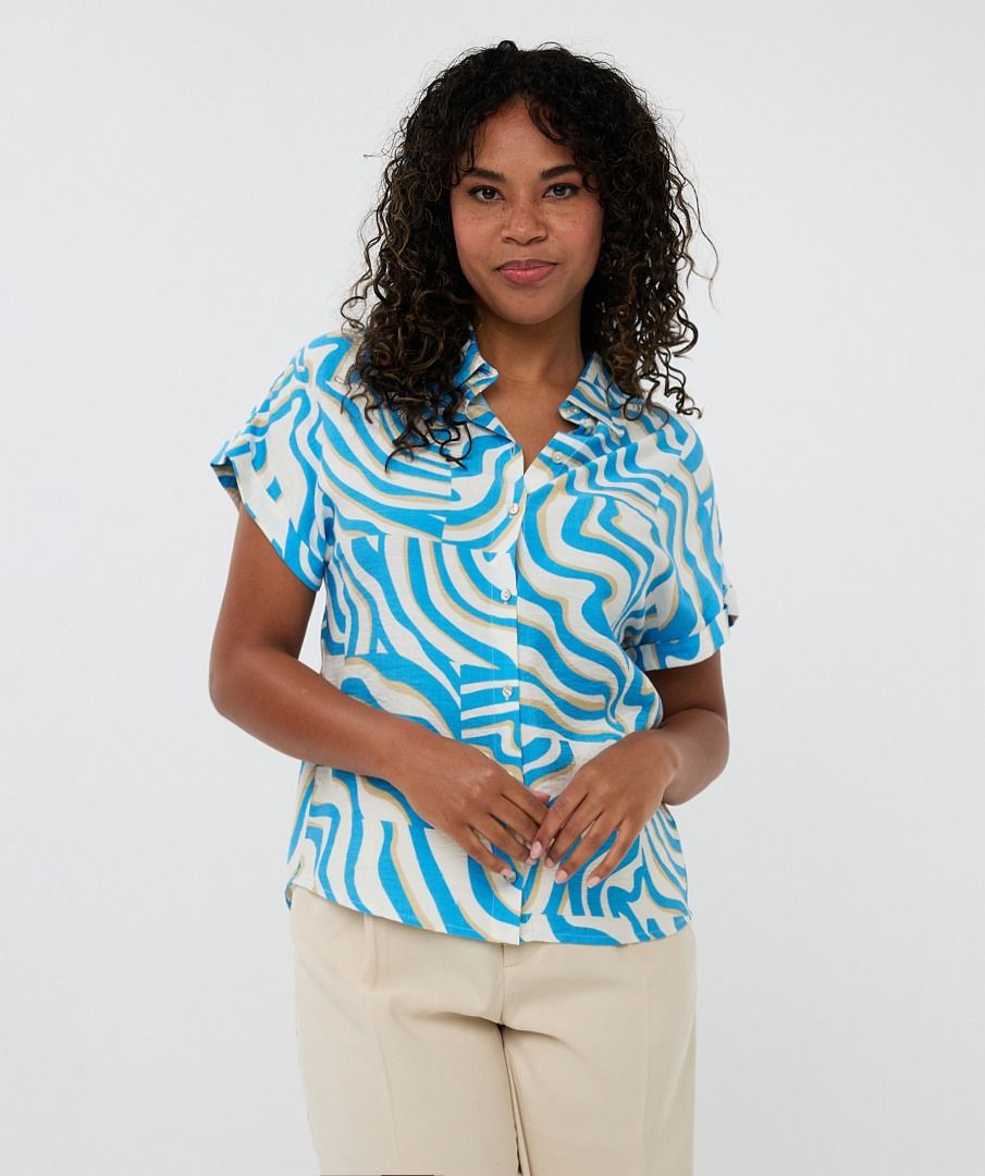 EsQualo - Electric Zebra Blouse