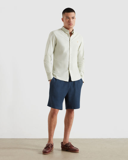 Farah Slim Fit Organic Cotton Oxford Shirt In Soft Green