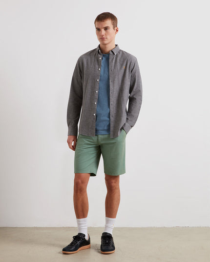 Danny Regular Fit Organic Cotton T-Shirt In Blue Tide Marl