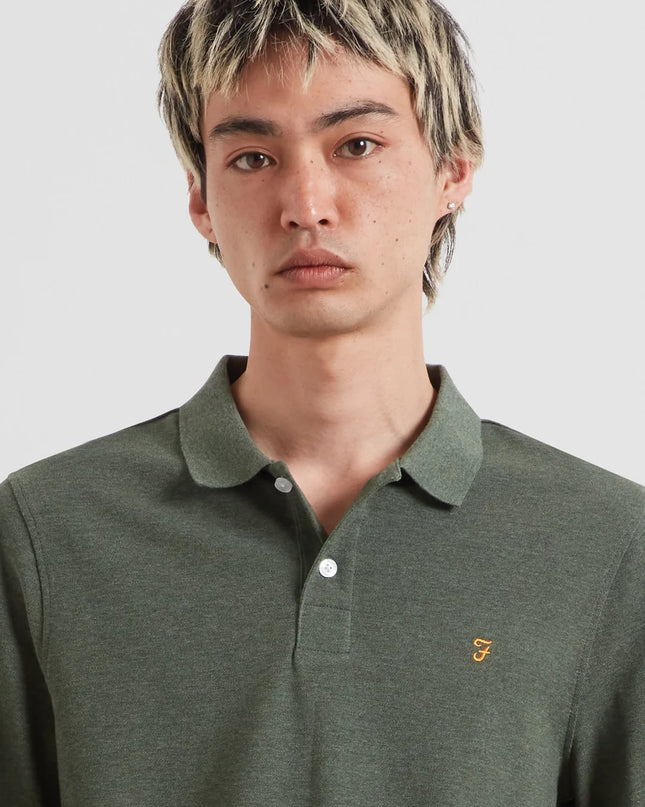 Cunningham Long Sleeve Polo Shirt In Rosemary