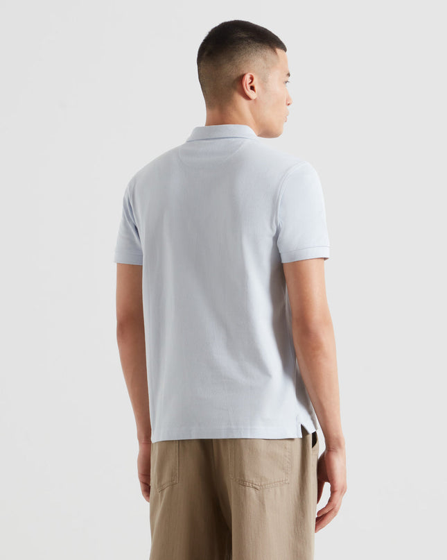 Farah Organic Cotton Polo Shirt In Blue Nickle
