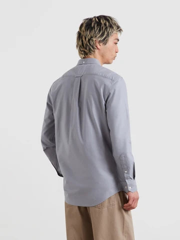 Brewer Slim Fit Oxford Shirt In Icelandic Blue
