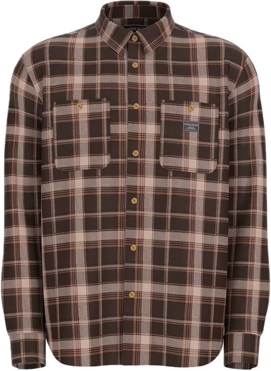 Guess Plaid long-sleeve pocket shirt