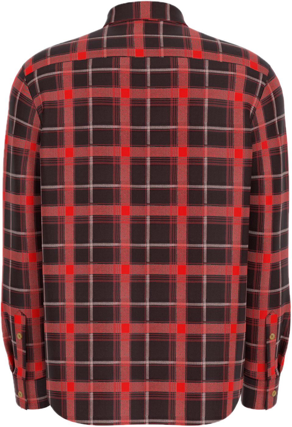 Guess Plaid long-sleeve pocket shirt Red