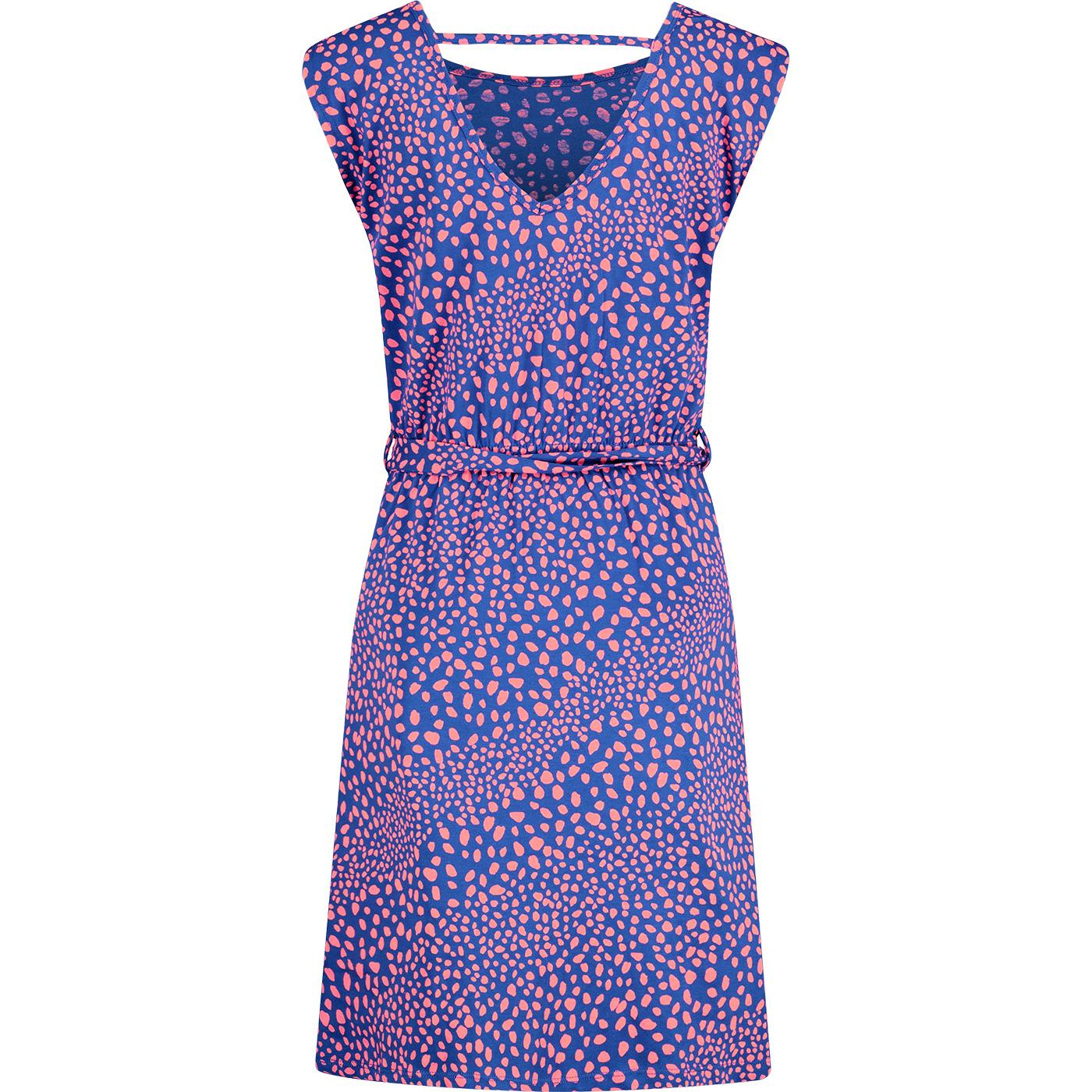 HETTY JERSEY DRESS BLUE, PAINTERLY SPOT