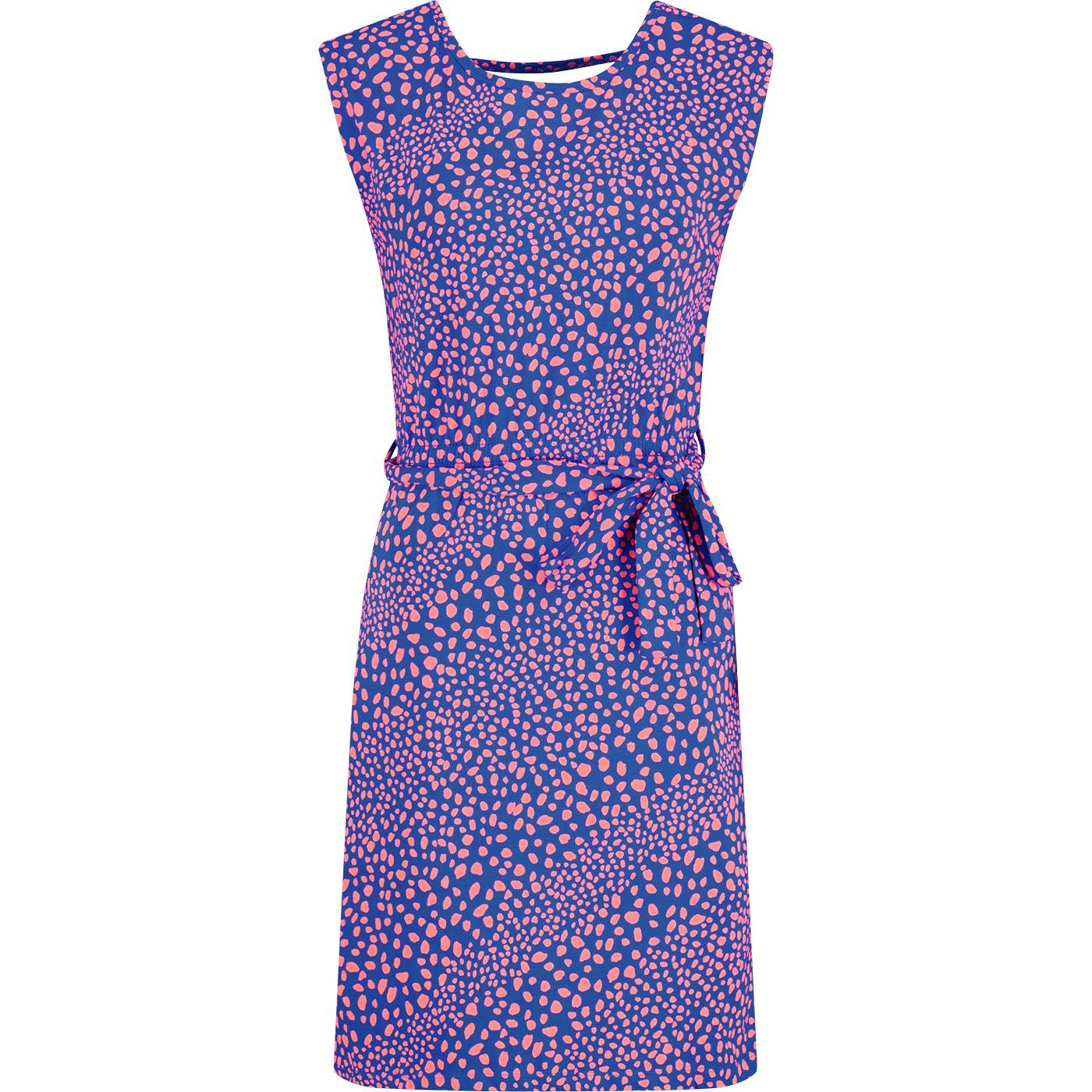 HETTY JERSEY DRESS BLUE, PAINTERLY SPOT