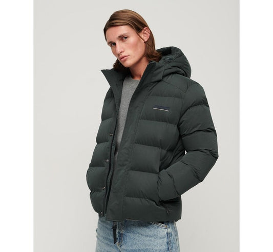 SUPERDRY HOODED MICROFIBRE SPORTS PUFFER JACKET