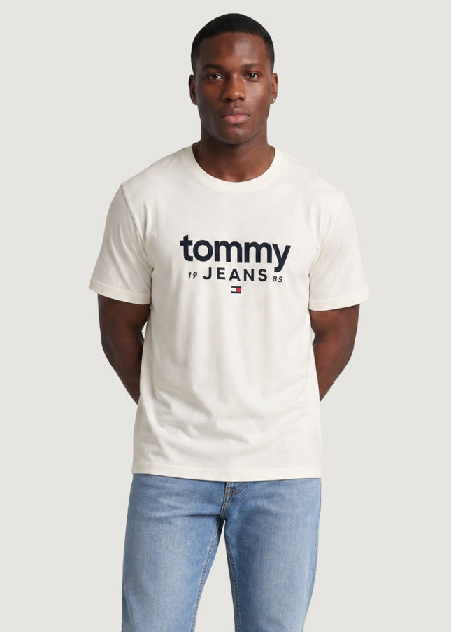 Tommy Jeans Slim Graphic Tshirt - Ancient White