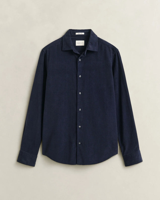 Gant Corduroy Shirt In Evening Blue