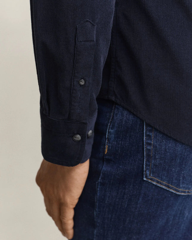 Gant Corduroy Shirt In Evening Blue