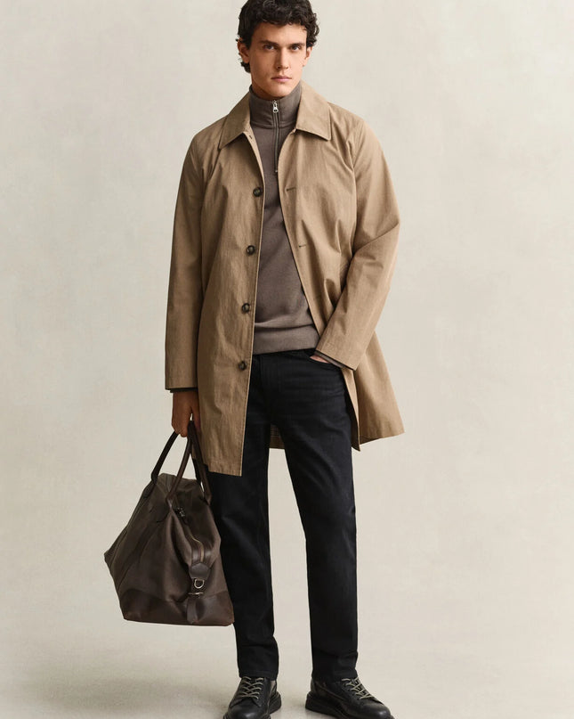 GANT Shield Half Zip - Black Brown Melange