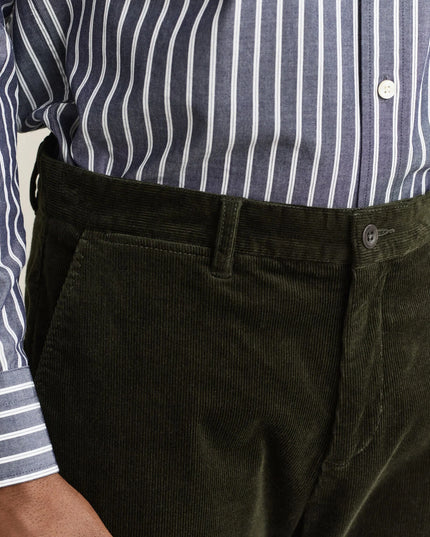 Gant Regular Cord Chinos In Moss Green