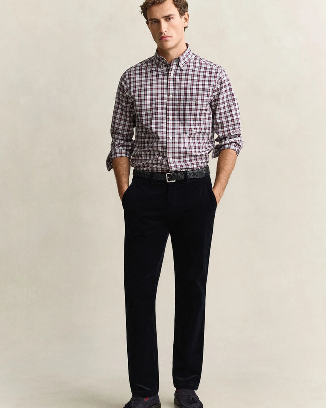Gant Regular Cord Chinos In Evening Blue