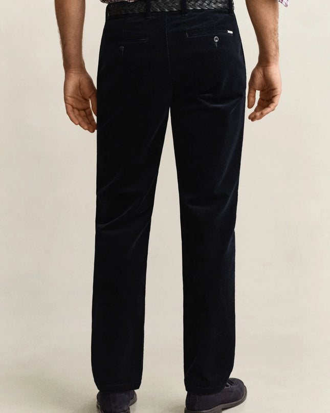 Gant Regular Cord Chinos In Evening Blue