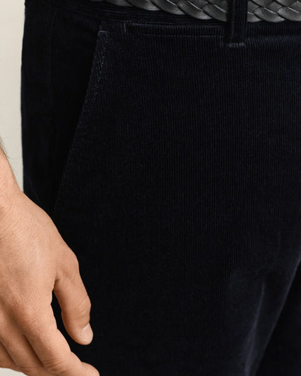 Gant Regular Cord Chinos In Evening Blue
