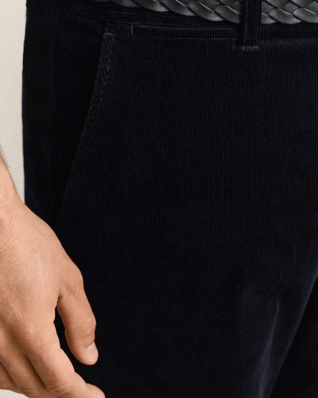 Gant Regular Cord Chinos In Evening Blue