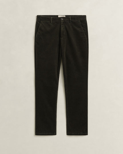 Gant Regular Cord Chinos In Moss Green