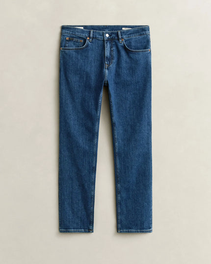 Gant Classic Regular Denim in Mid Blue Worn