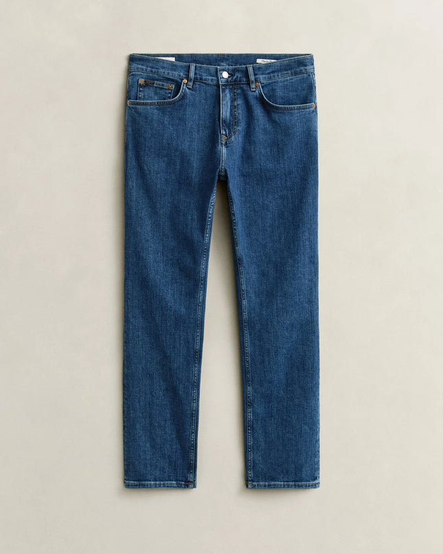 Gant Classic Regular Denim in Mid Blue Worn
