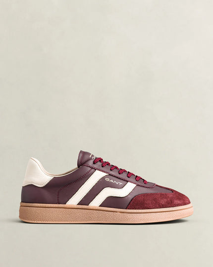Cuzmo Leather Suede Sneakers in Port Wine